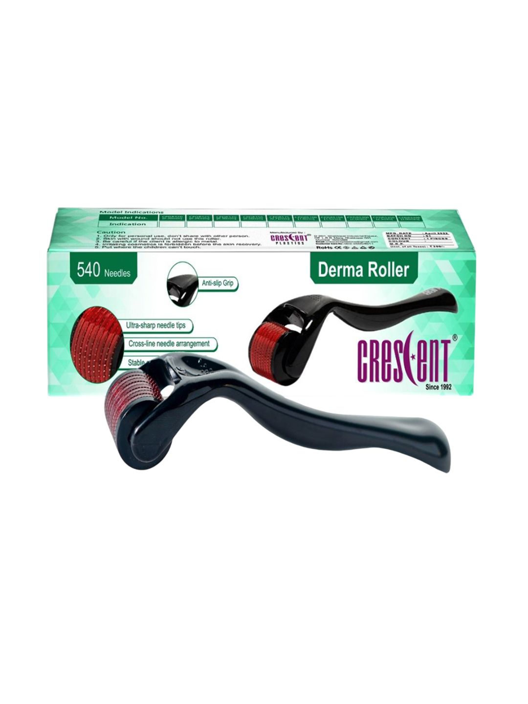 Crescent Derma Roller 0.5 MM 540 Needles For Face, Hair & Beard Growth-picture-10