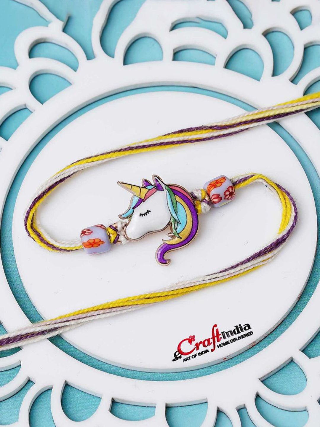 eCraftIndia Kids Unicorn Design Thread Rakhi-picture-35