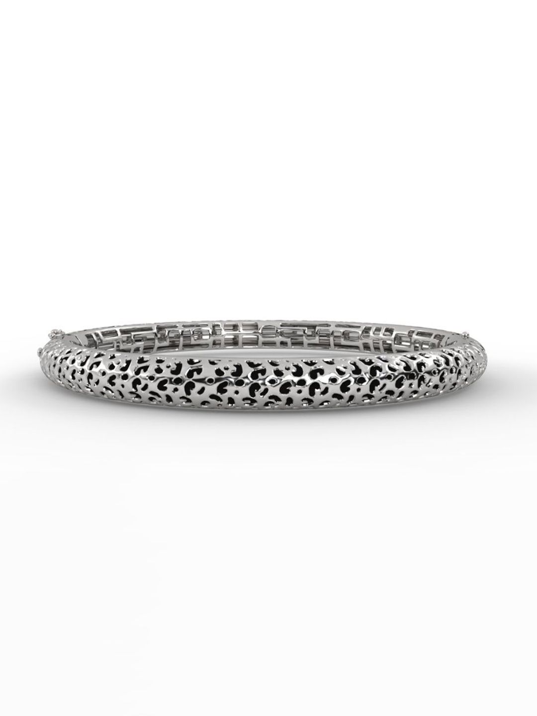 Defyne Unisex Sterling Silver Rhodium-Plated Bangle-Style Bracelet-image-31