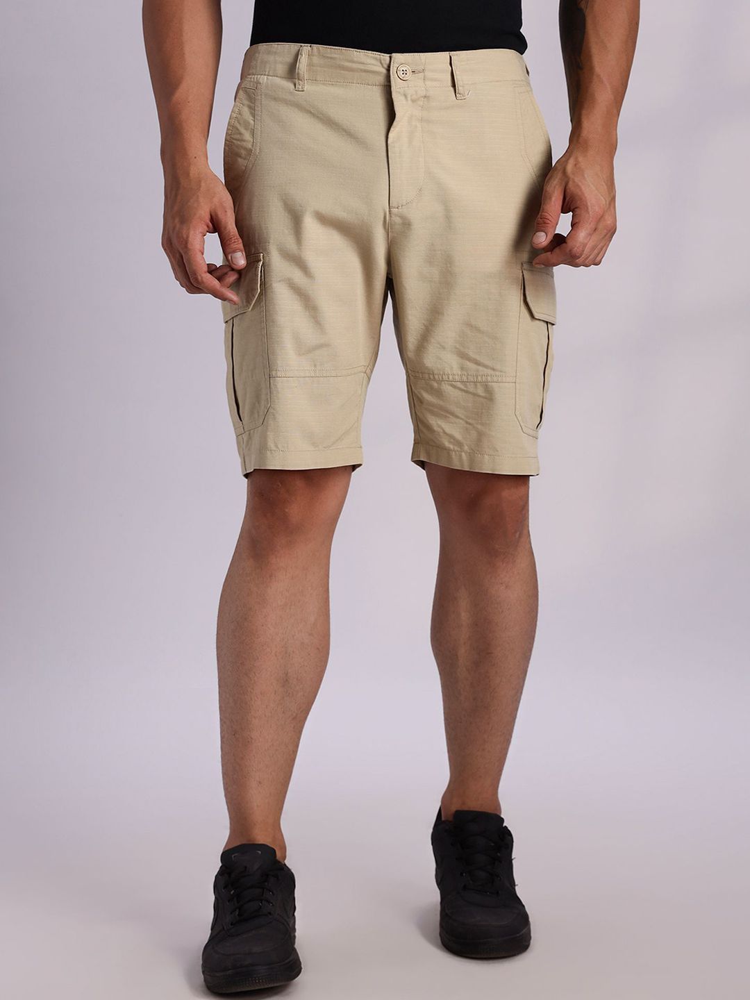 Thomas Scott Men Mid-Rise Slim Fit Cotton Cargo Shorts-picture-18