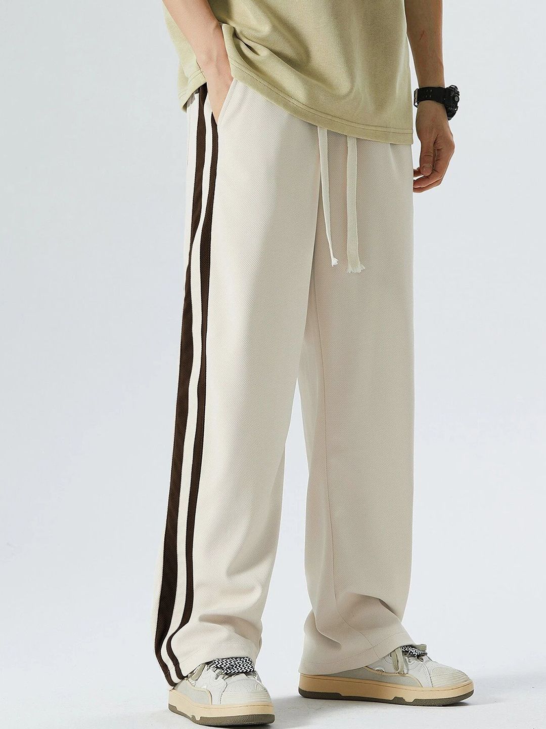 SZN Men Striped High-Rise Relaxed Fit Trousers-picture-43