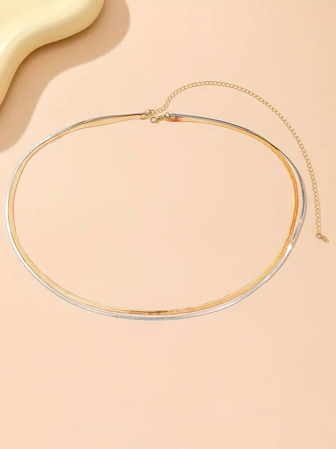 Peora Silver & Gold Plated Double Layer Waist Chain-picture-25