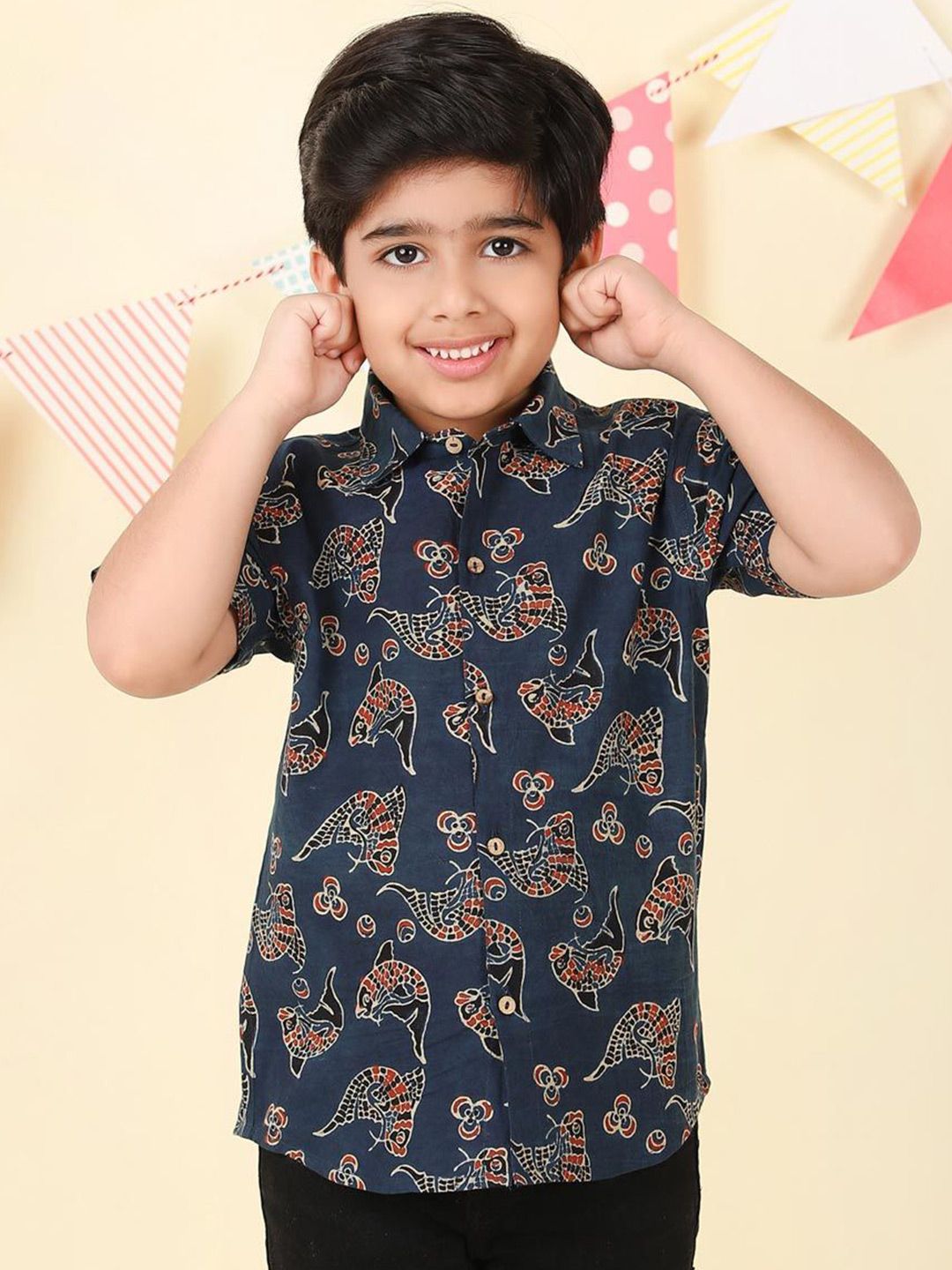 Fabindia Boys Printed Casual Shirt-picture-11