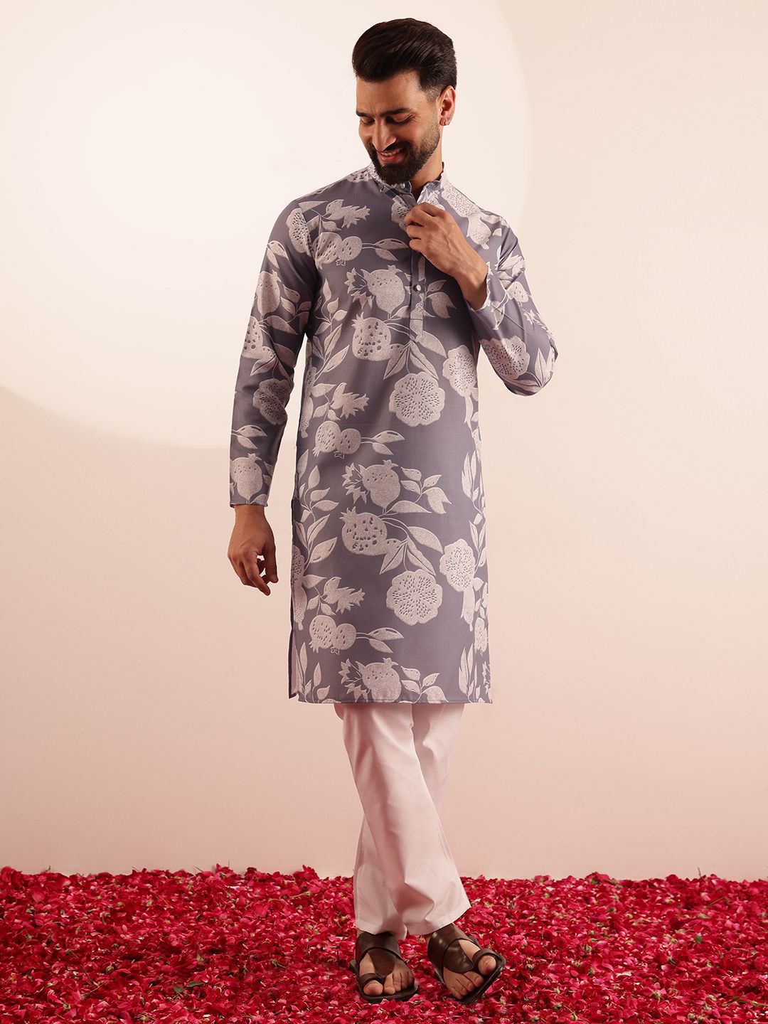 Anouk Men Floral Printed Kurta-picture-34