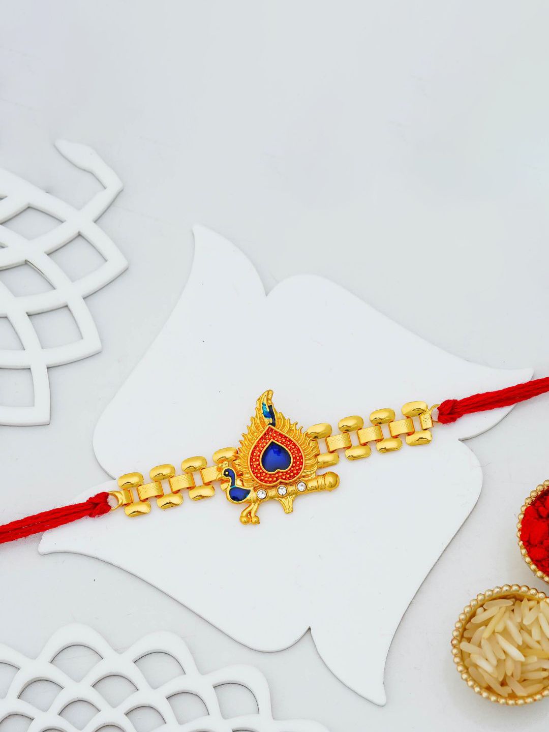 eCraftIndia Thread Peacock Brother Rakhi-picture-29