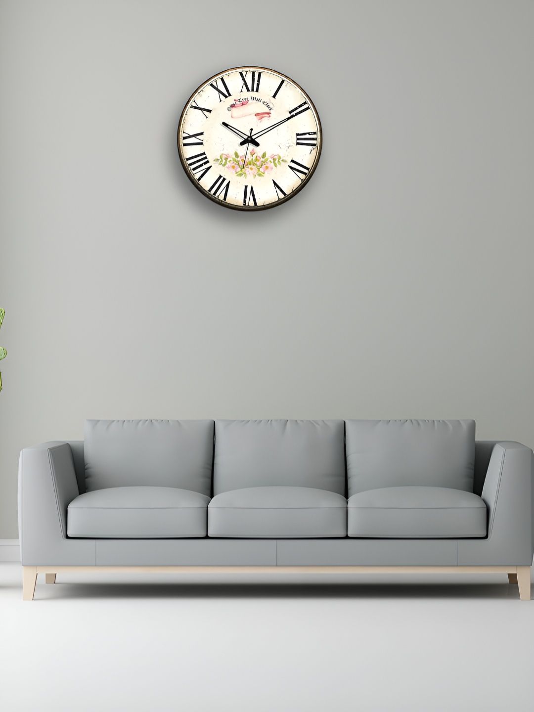 OLIVE TREE White & Pink Printed Contemporary Wood Wall Clock-image-32