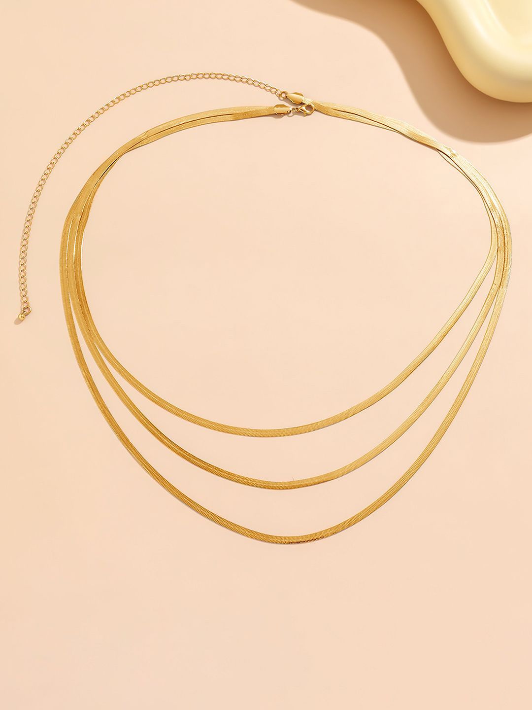 Peora Gold-Plated 3 Layered Waist Chain Saree Accessories-picture-15