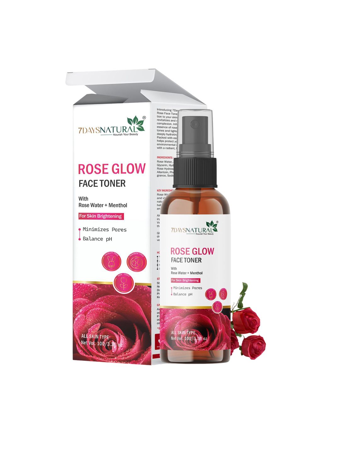 7daysnatural 7DAYS Natural Rose Glow Face Toner - 100ml-picture-22