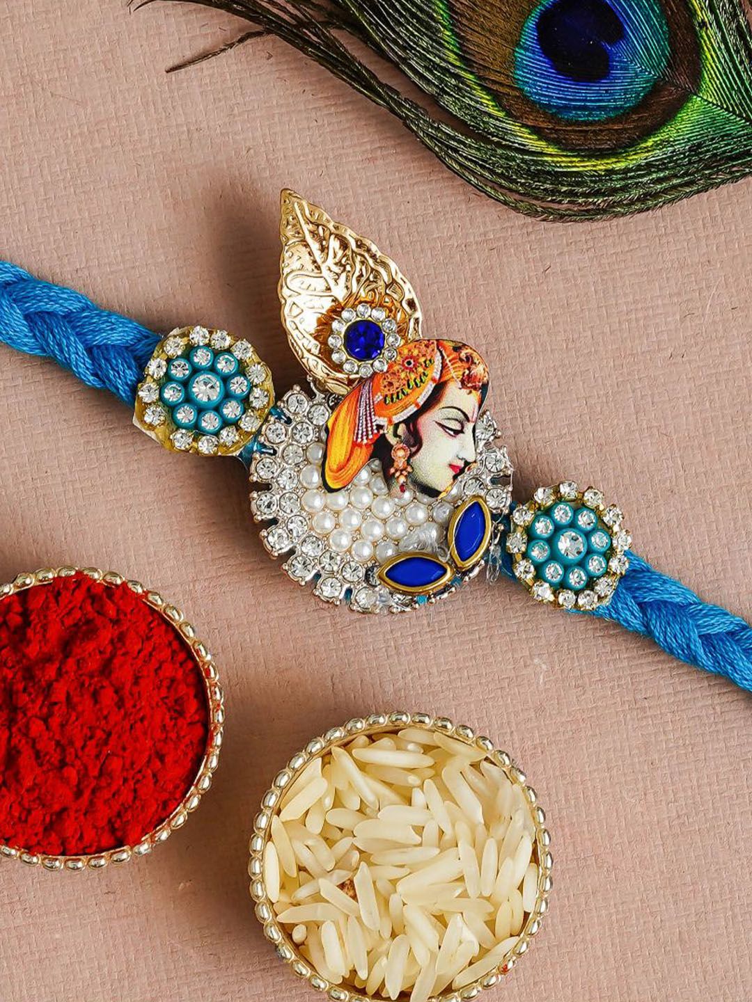 eCraftIndia Lord Krishna Thread Rakhi-picture-37