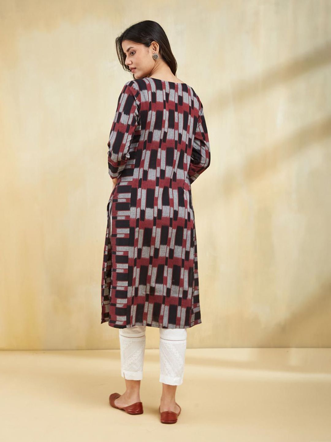 Buy Fabindia Abstract Printed Cotton Kurta - Kurtas for Women 33640201 ...