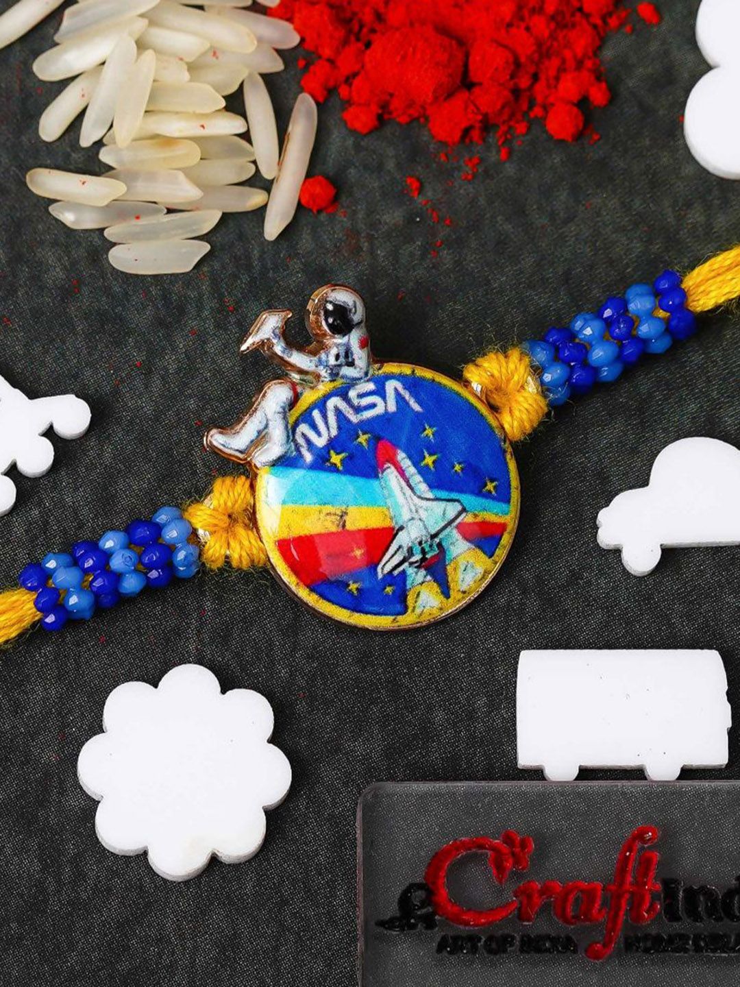 eCraftIndia Kis NASA Space Design Thread Rakhi-picture-34