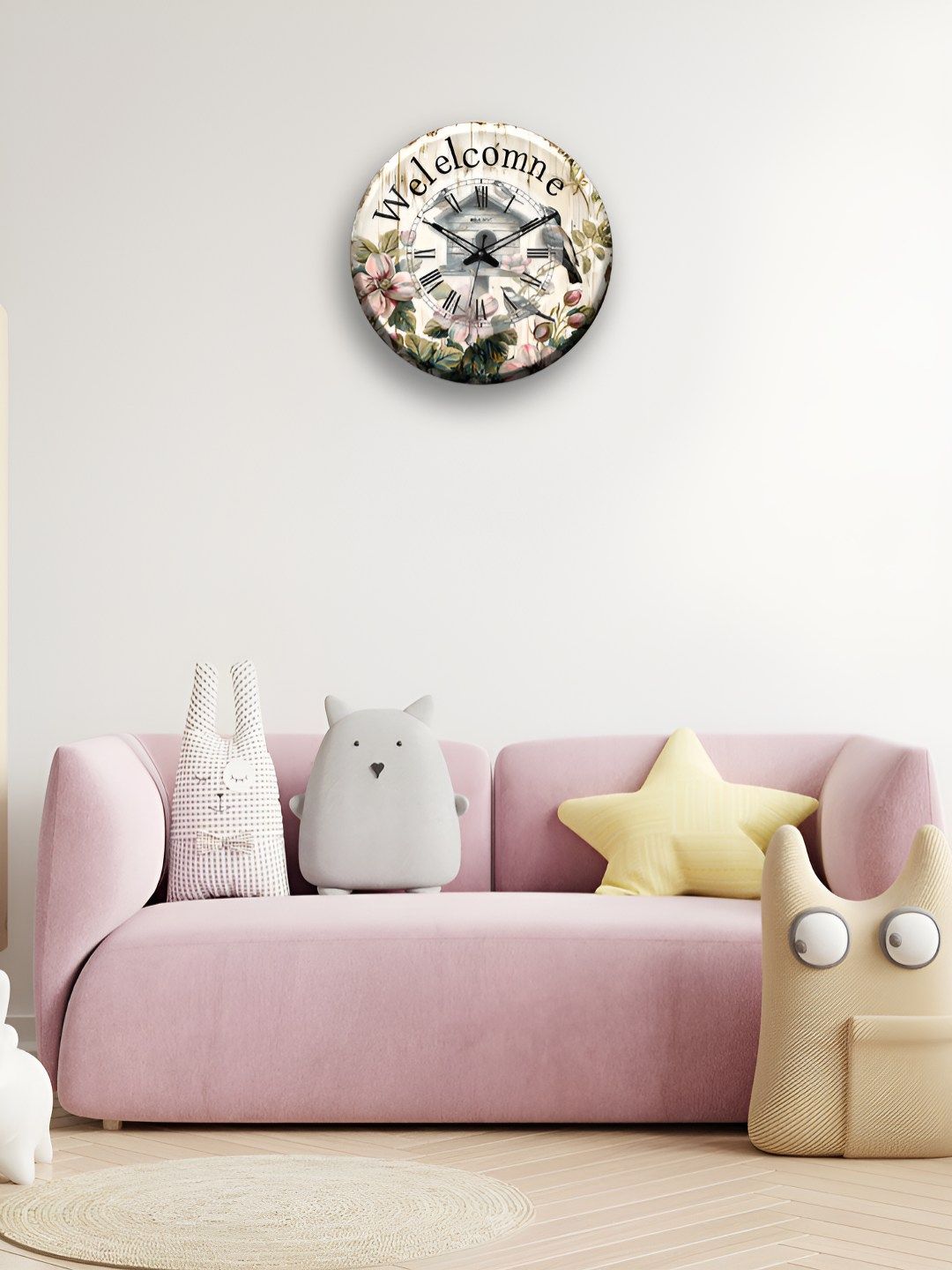 OLIVE TREE White & Brown Printed Analogue Contemporary Wooden Wall Clock-image-40