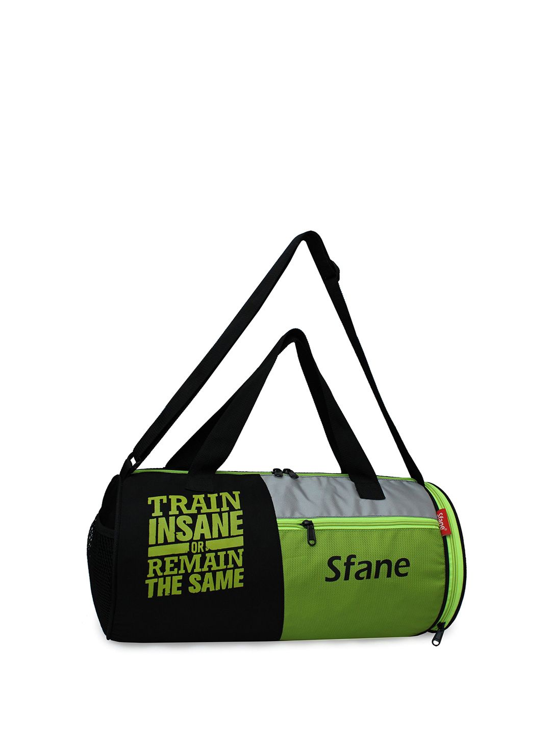 Sfane Green Medium Printed Sports Duffel Bag With Shoulder Straps-image-40