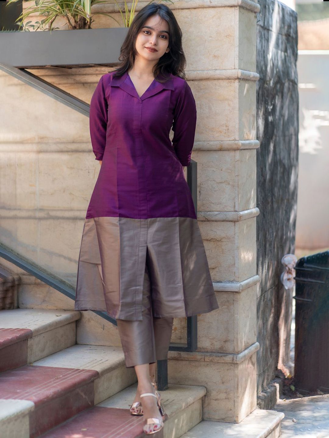 GoSriKi Women Solid Straight Kurta with Trousers-picture-25