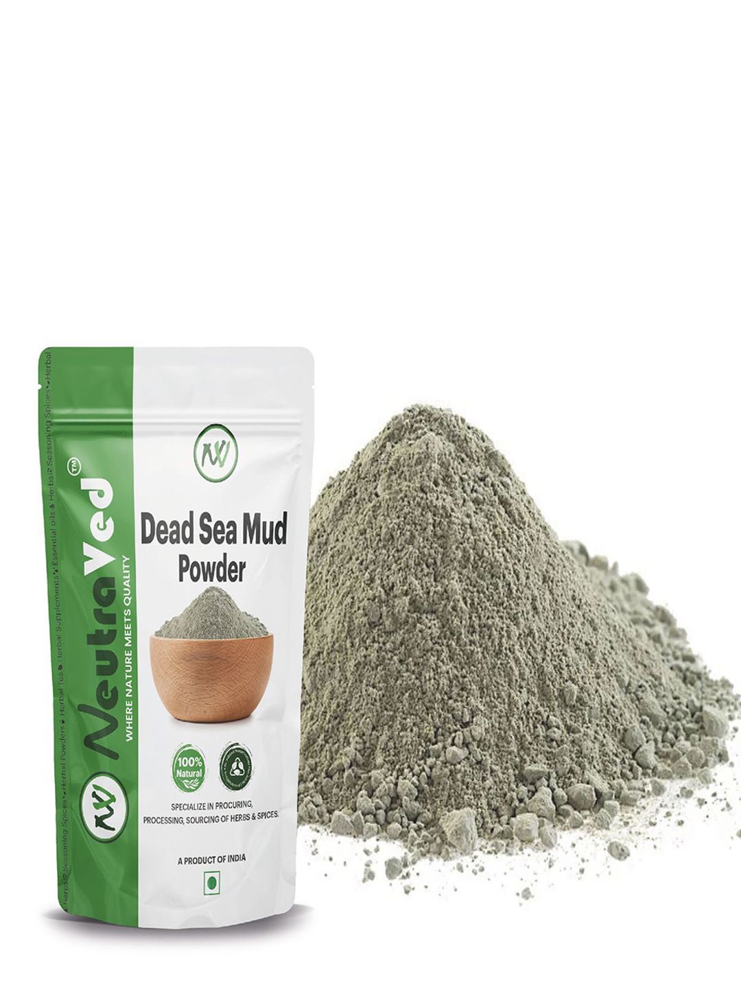 NeutraVed Dead Sea Mud Powder For Face Body & Hair - 300 g-picture-11