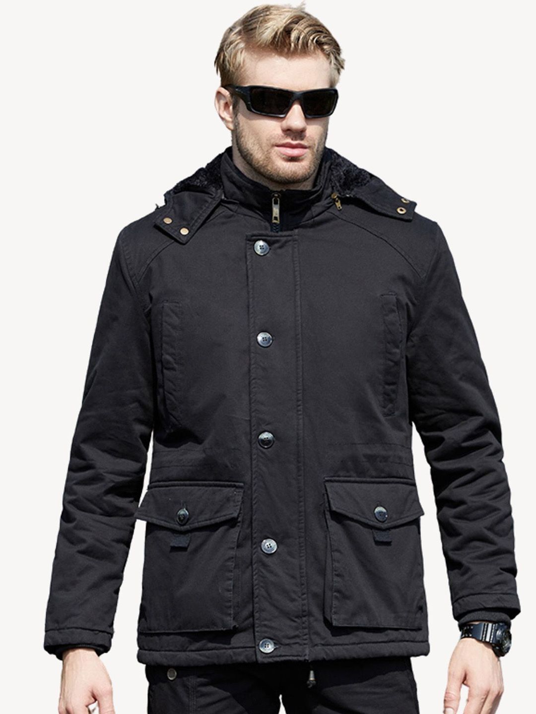 L'monte Men Solid Hooded Insulator Winter Parka Jacket-picture-48
