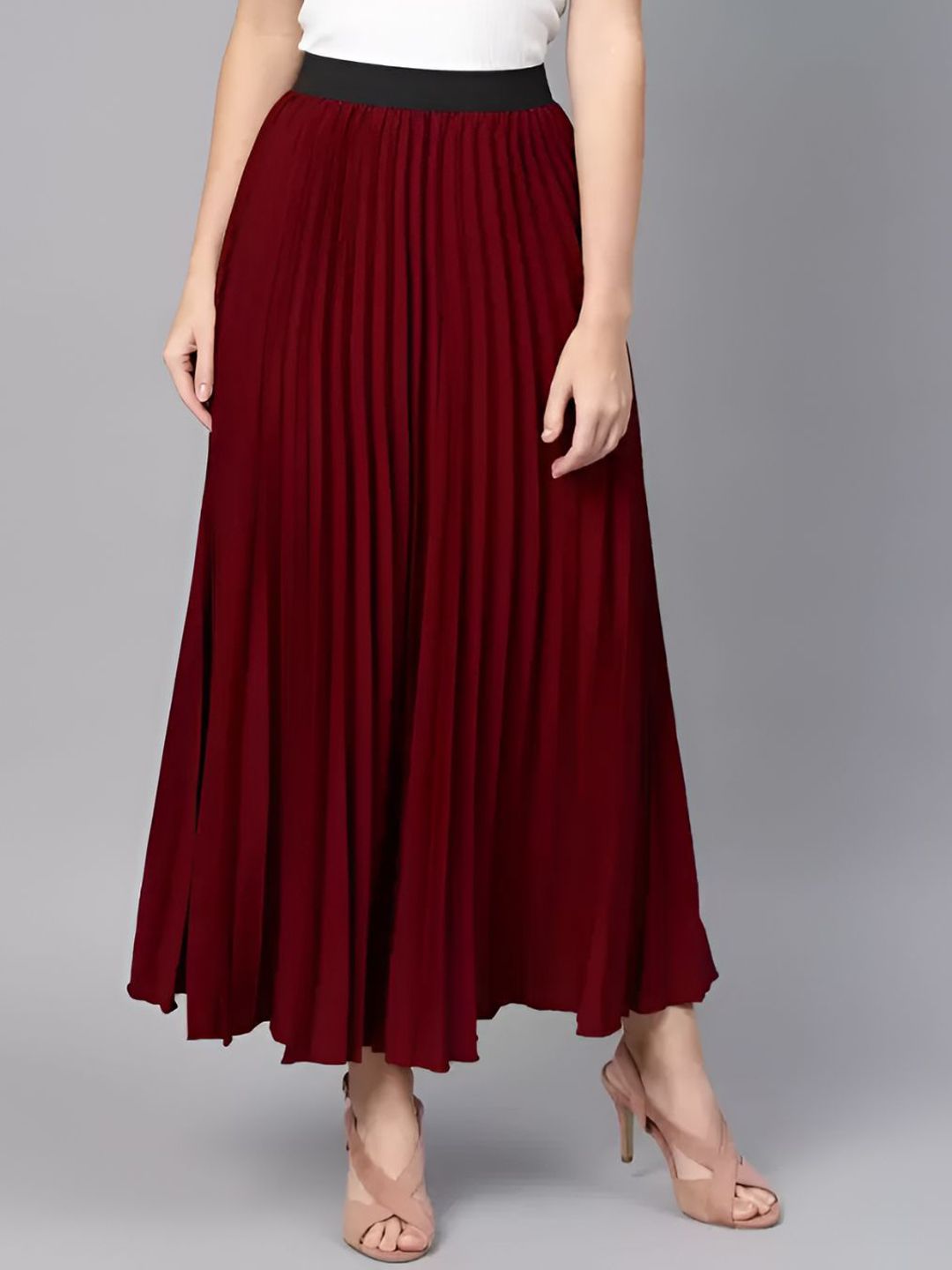ZWERLON Accordion Pleats Maxi Skirt-picture-30