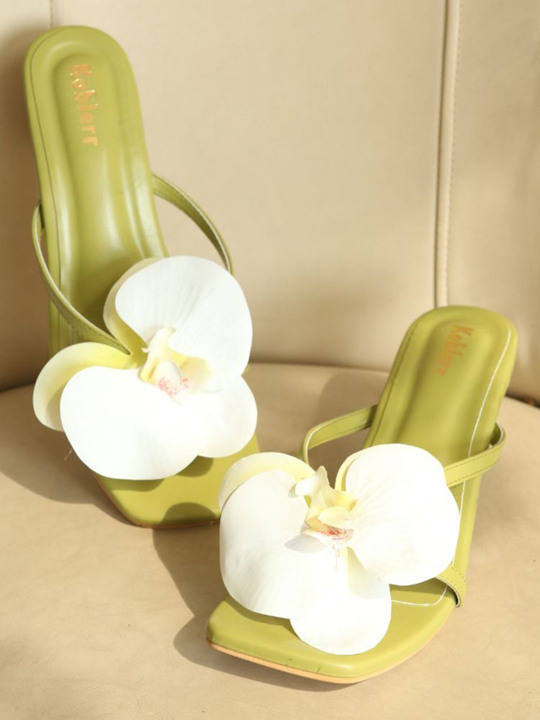 Koblerr Women PU Western - Embellished Slim Heeled Sandals-picture-29