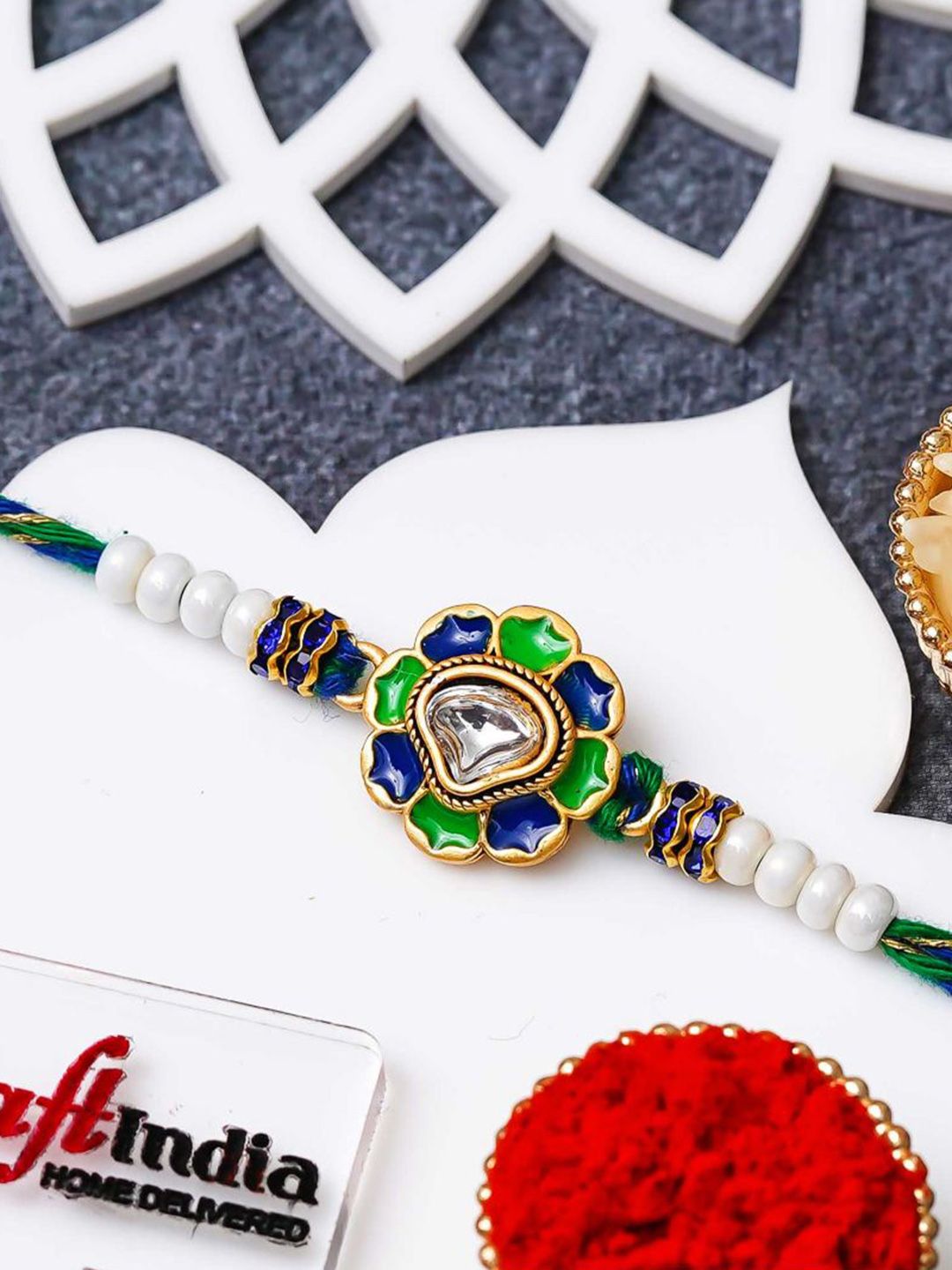 eCraftIndia Thread Flower Rakhi-picture-32