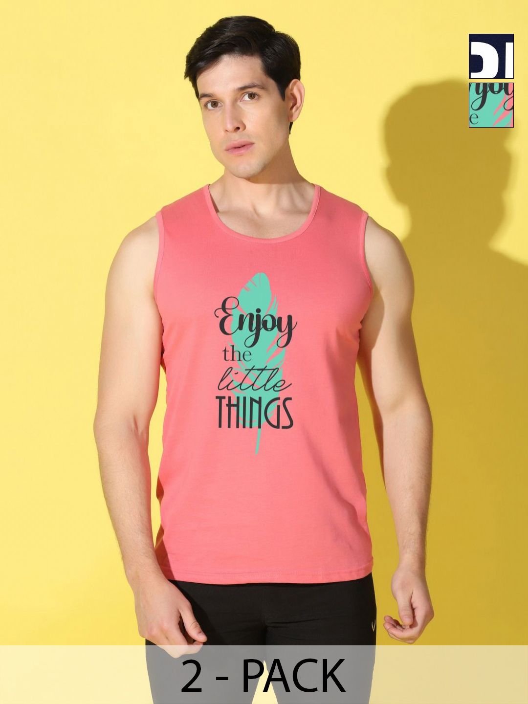 WOOSTRO Men Pack Of 2 Typography Printed Slim Fit T-shirt-picture-21