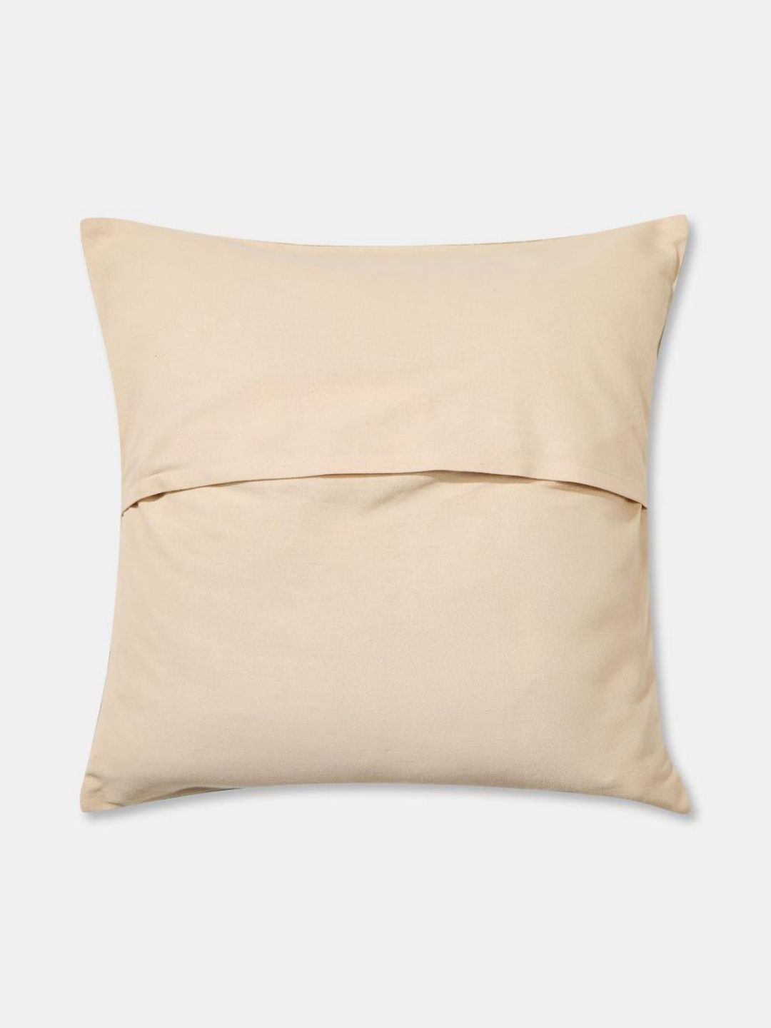 Fabindia Tarinika Green & Grey Floral Printed Cotton Square Cushion Cover-image-42