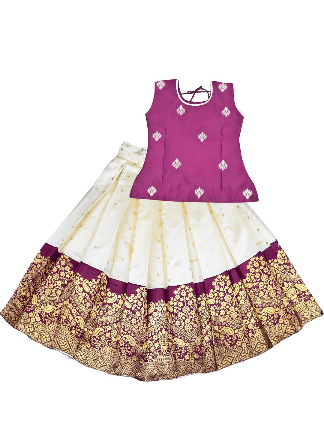 AMIRTHA FASHION Girls Woven Design Lehenga With Blouse-picture-24