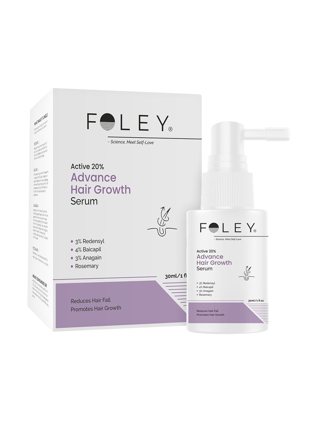 FOLEY Advanced Hair Growth Serum With 3% Redensyl & 4% Baicapil - 30 ml