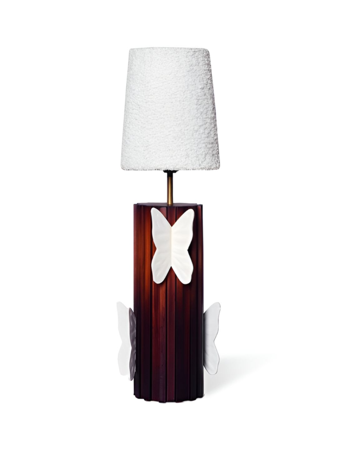the mage home White & Brown Butterfly Wooden Rectangle Table Lamp-picture-19