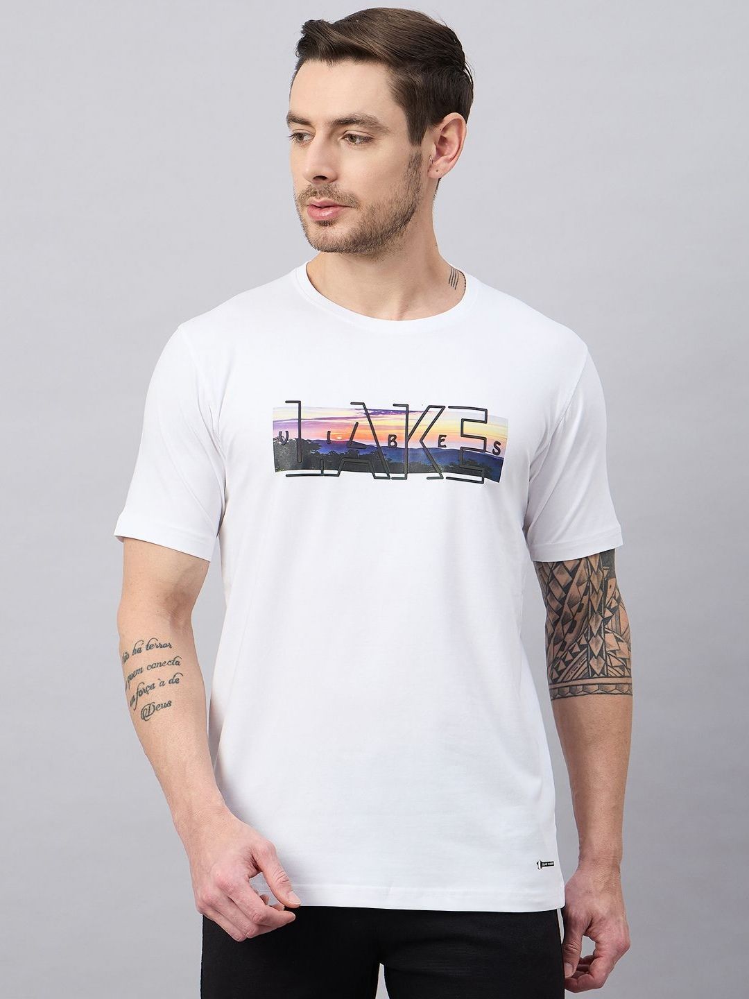 Duke Men Typography Printed Slim Fit T-shirt-picture-38