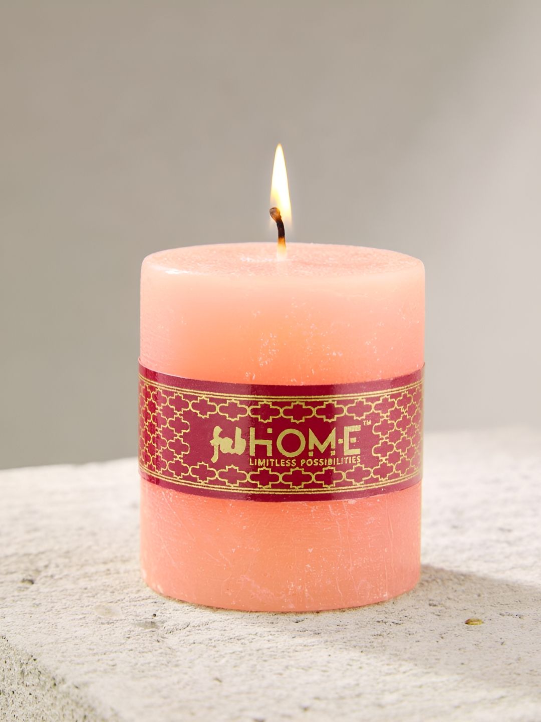 Fabindia Orange Gardenia Fragrance Small Wax Pillar Candle-image-47