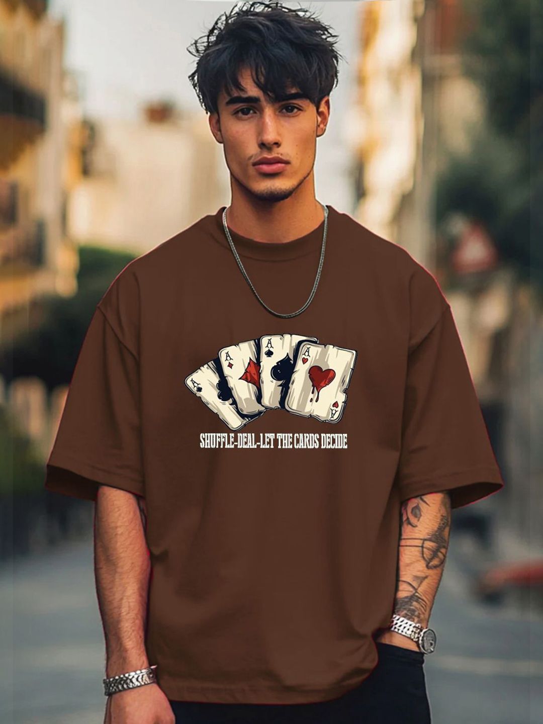 CLAFOUTIS Men Graphic Printed Round Neck Cotton Oversized T-shirt-picture-39