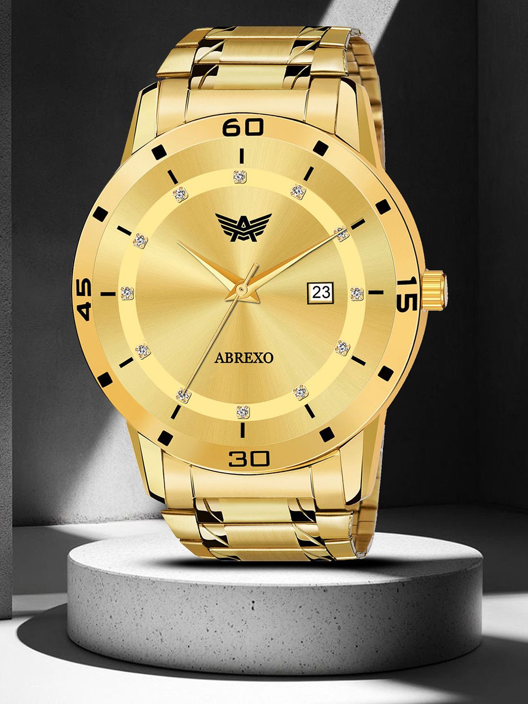 Abrexo Men Dial & Stainless Steel Bracelet Style Straps Analogue Watch Abx13205-picture-16