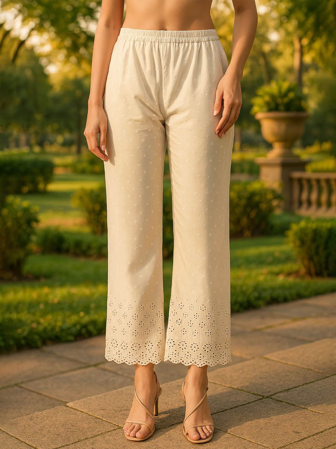 Miaz Lifestyle Women Ethnic Motifs Embroidered Cotton Ethnic Palazzos-picture-32