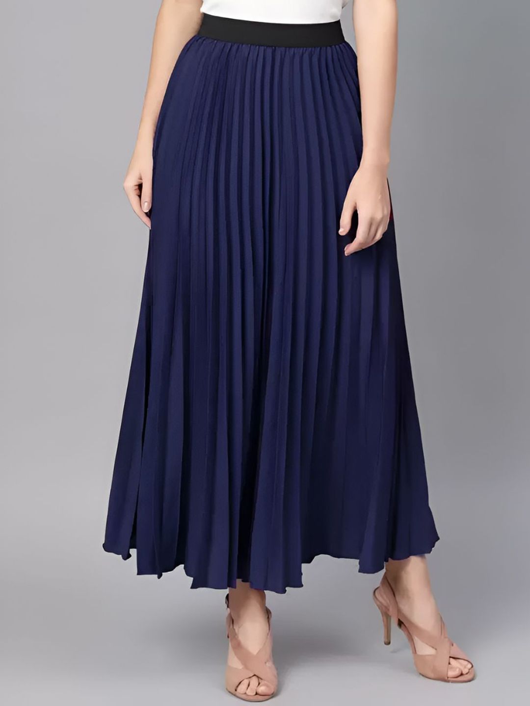 ZWERLON Accordion Pleats Maxi Skirt-picture-26