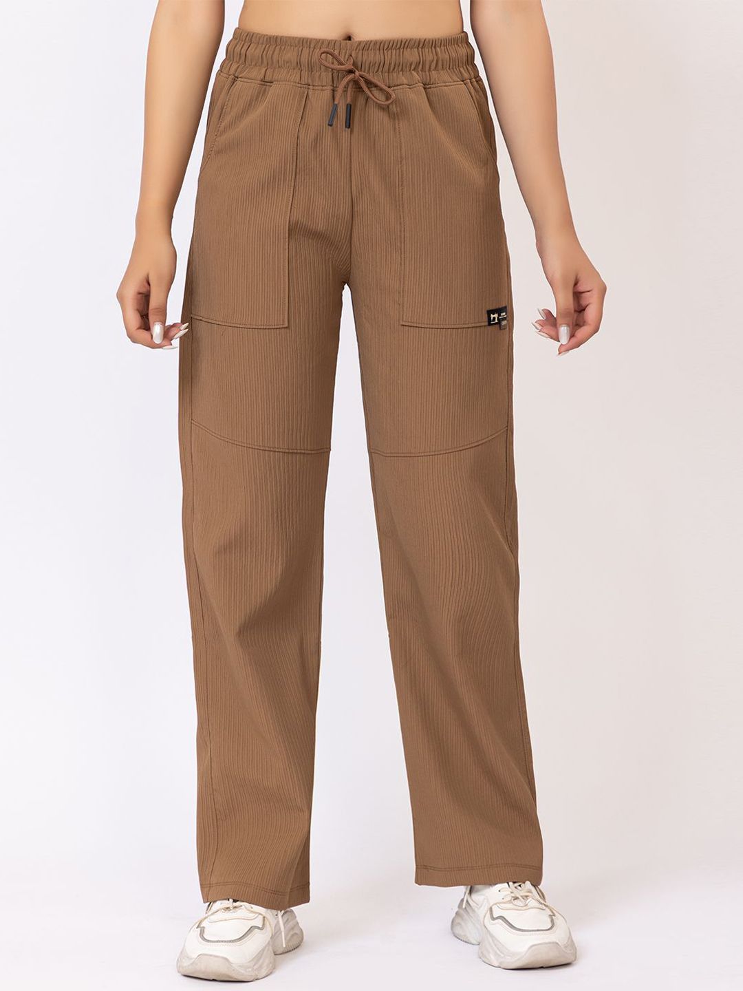 GFO Women Cotton Knitted Mid-Rise Trouser-image-11