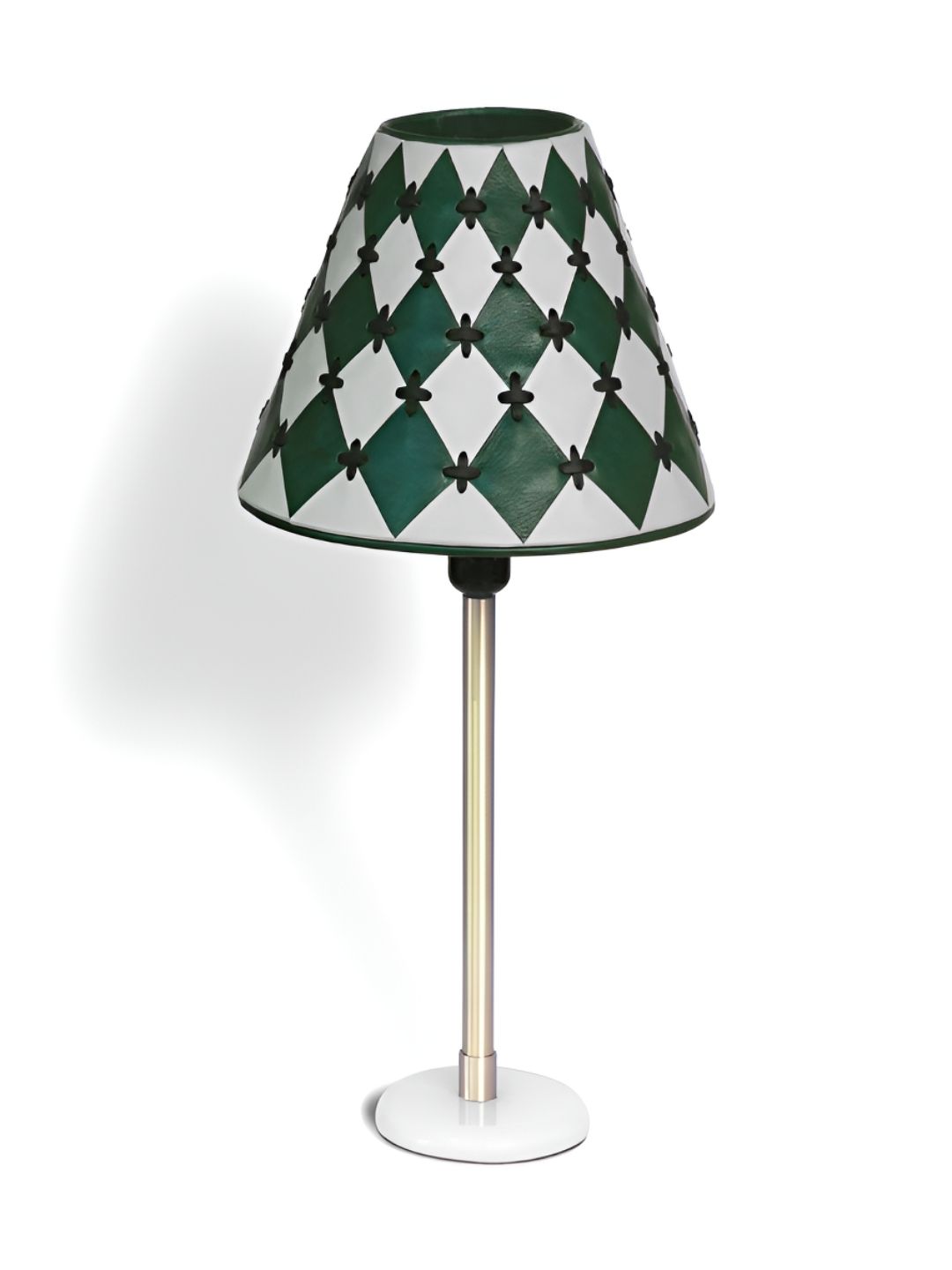 the mage home White & Green Printed Metal Frusturical Shaped Table Lamp-picture-17