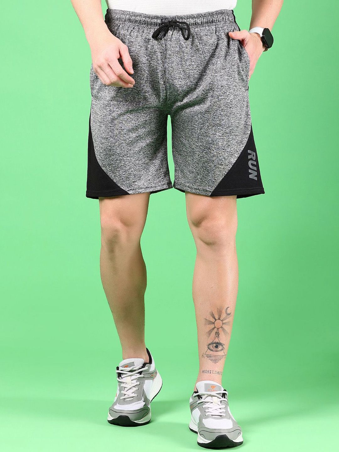 V-Mart Men Colourblocked Mid-Rise Shorts-picture-26