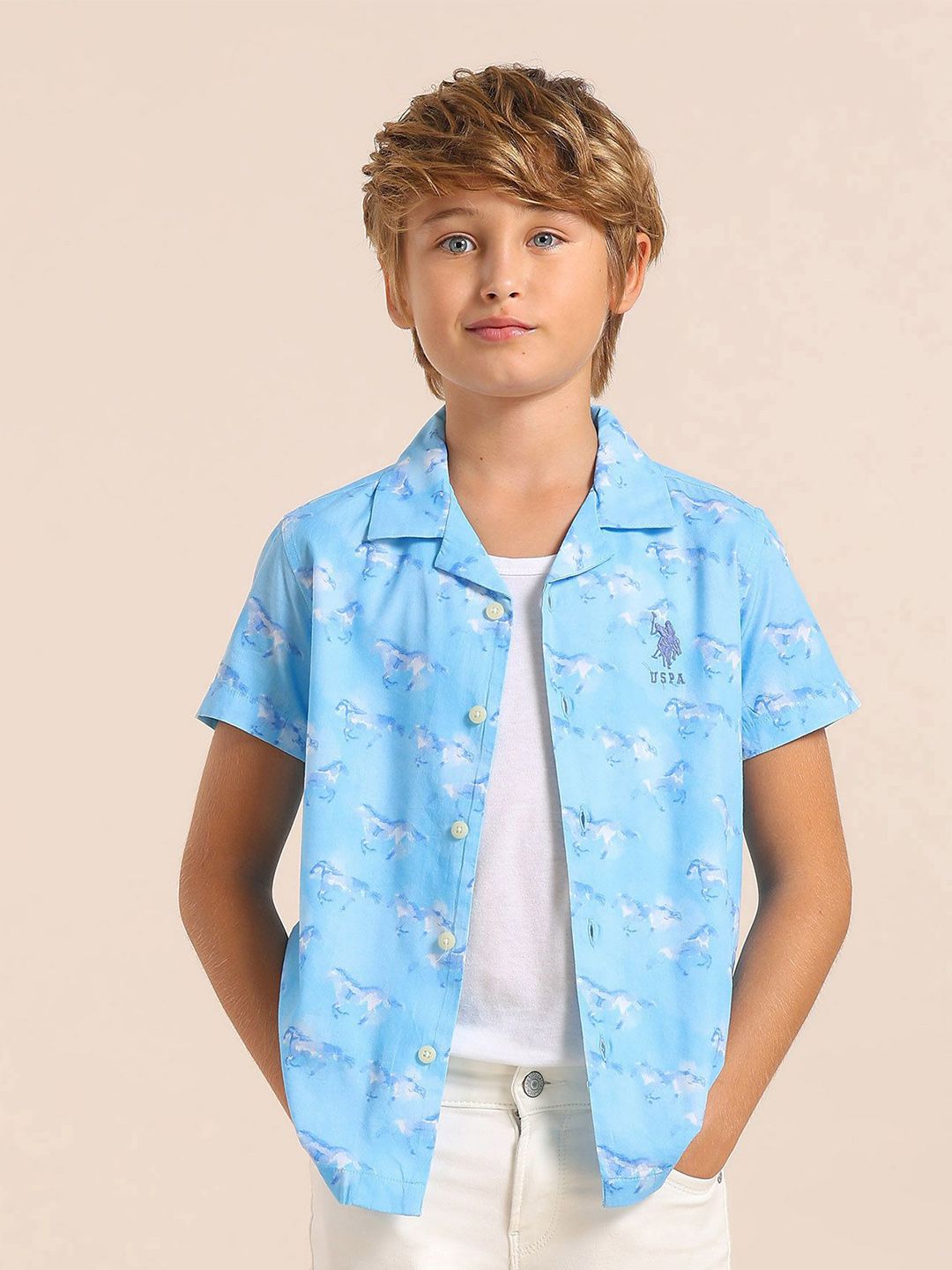 U.S. Polo Assn. Kids Boys Relaxed Printed Casual Shirt-picture-30