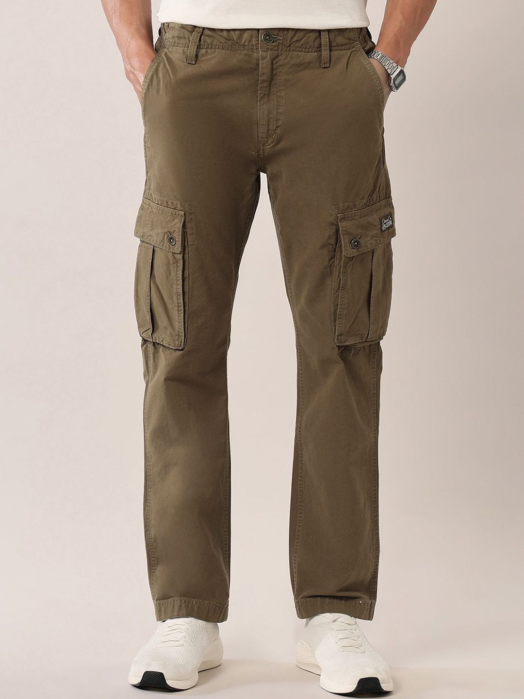 U.S. Polo Assn. Denim Co. Men Slim Fit Cargos Trousers-picture-41