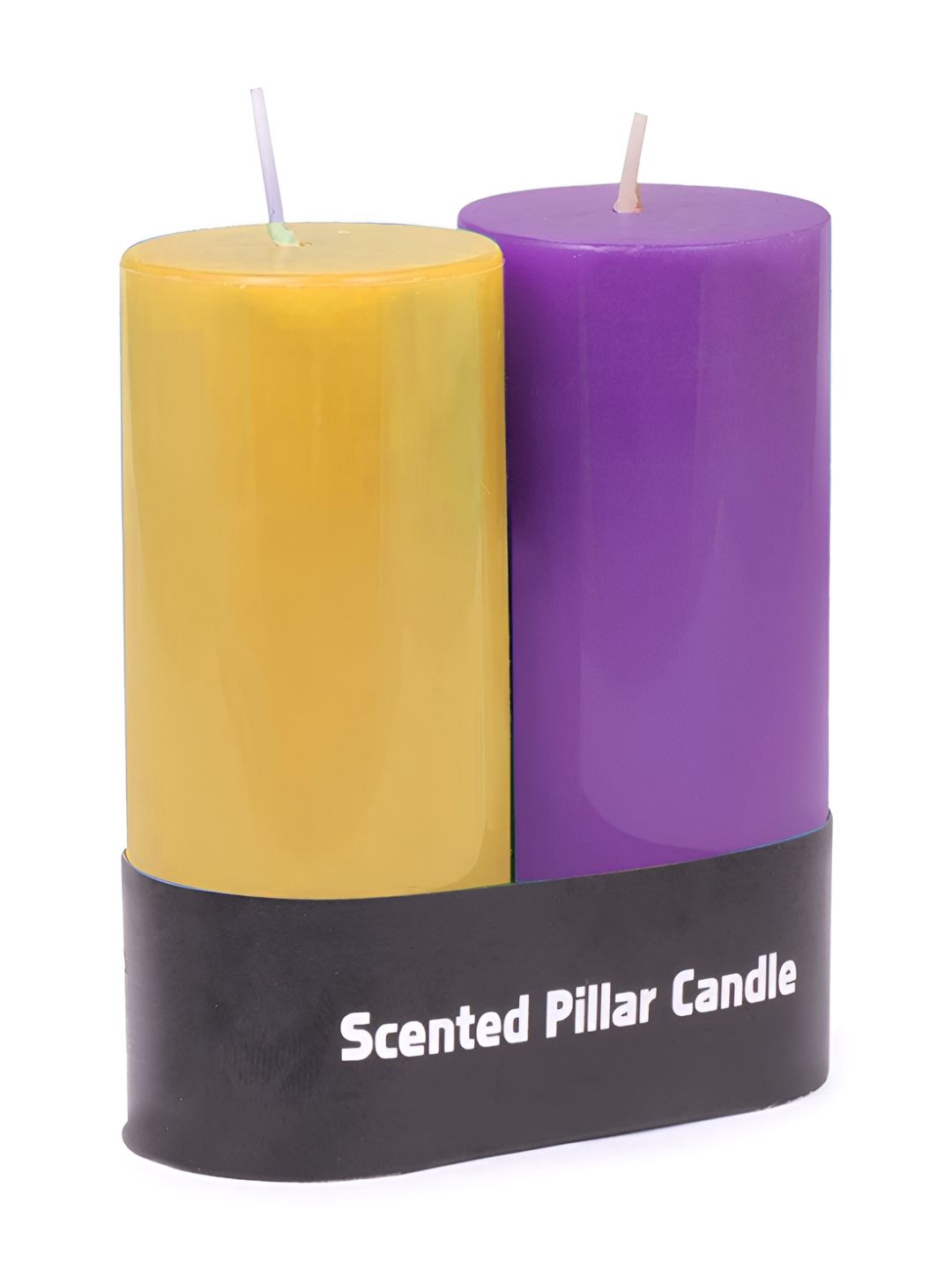 PEEPALCOMM Purple & Yellow 2 pieces Pillar Candle-image-19