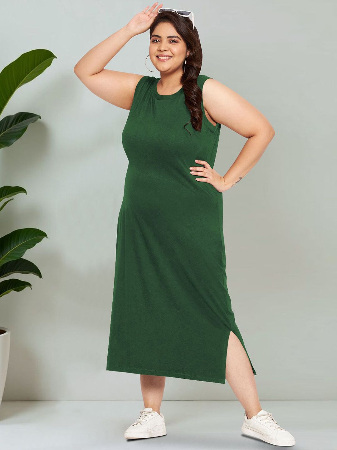 wild U Women Plus Size Slits Details Bodycon Mini Dress-picture-21