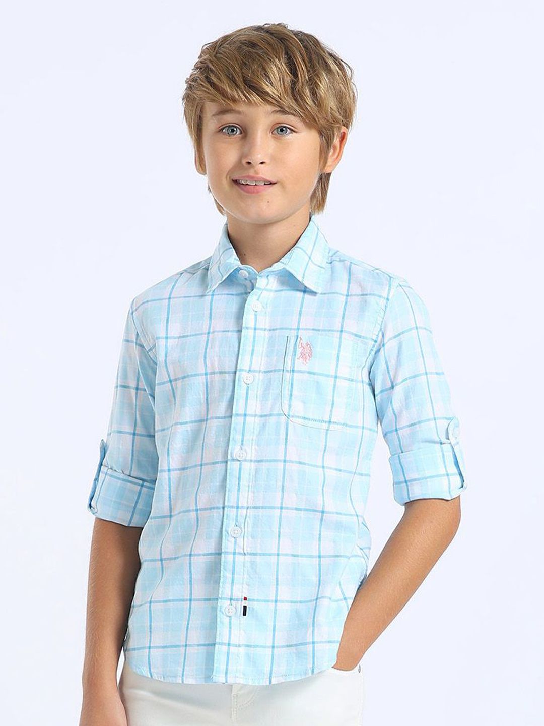 U.S. Polo Assn. Kids Boys Classic Checked Casual Shirt-picture-40