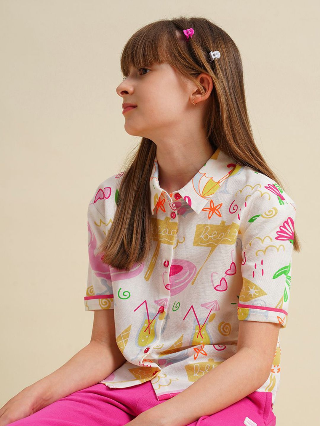Vero Moda Girls Printed Cotton Shirt-picture-16