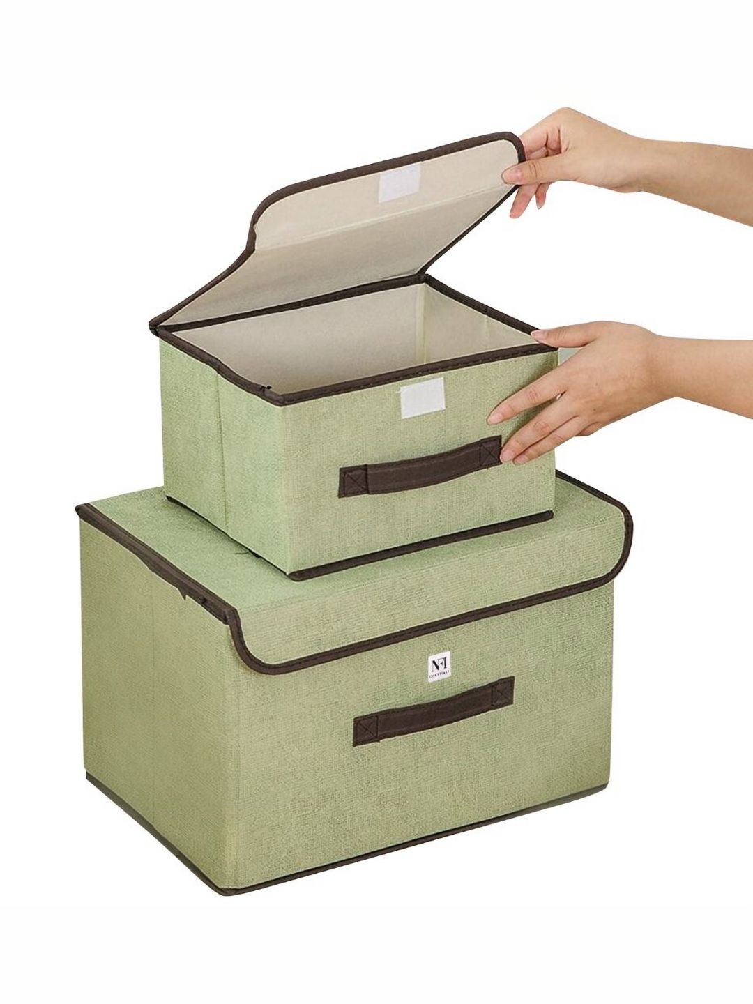 NFI essentials Green 2 Pieces Foldable Storage Box-picture-46