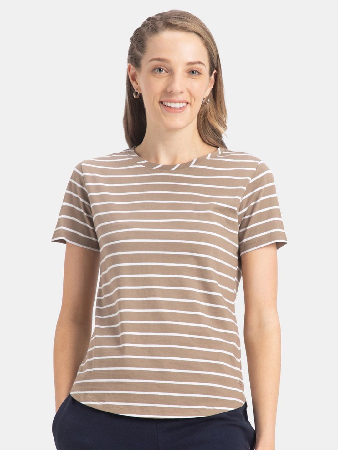 Jockey Women Striped Pockets T-shirt-picture-24