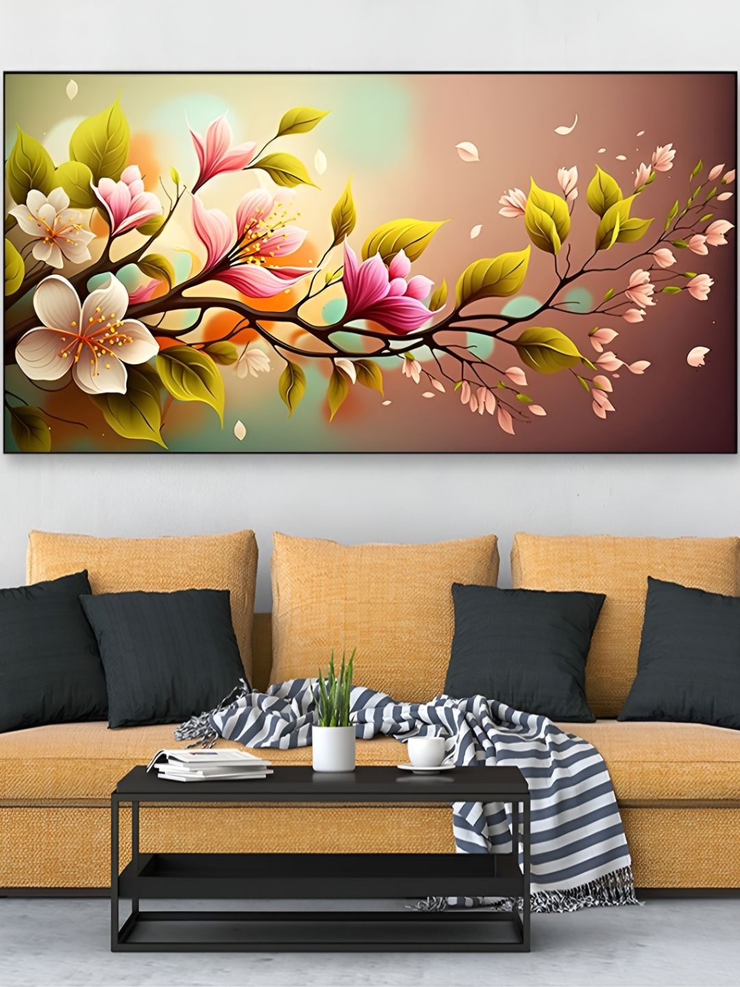 DEKORSTATION Green & Pink Floral and Botanical Wooden Wall Art-picture-21