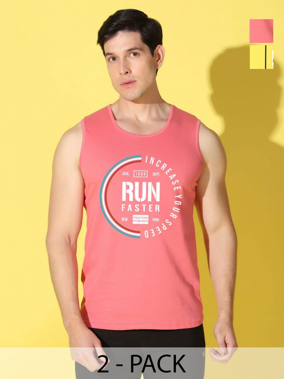 WOOSTRO Men Pack Of 2 Typography Slim Fit T-shirt-picture-10