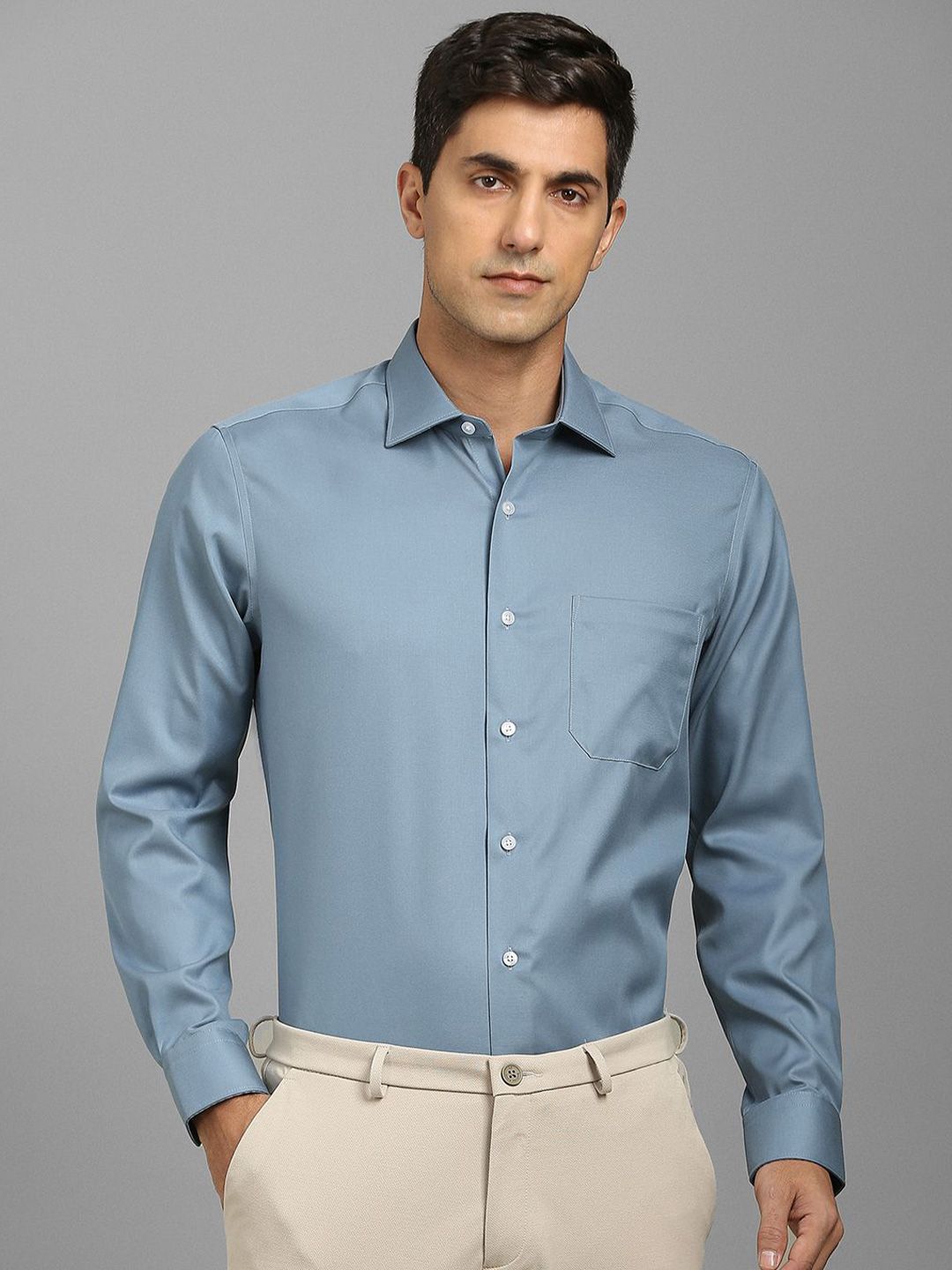 Louis Philippe Men Solid Full Sleeves Formal Shirt-picture-34