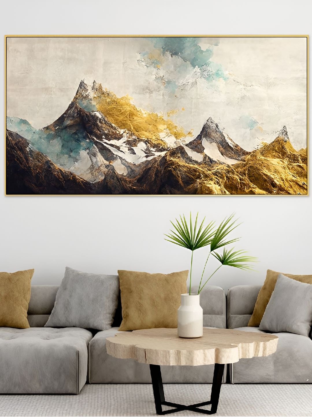 DEKORSTATION White & Blue Abstract Wooden Wall Art-picture-16