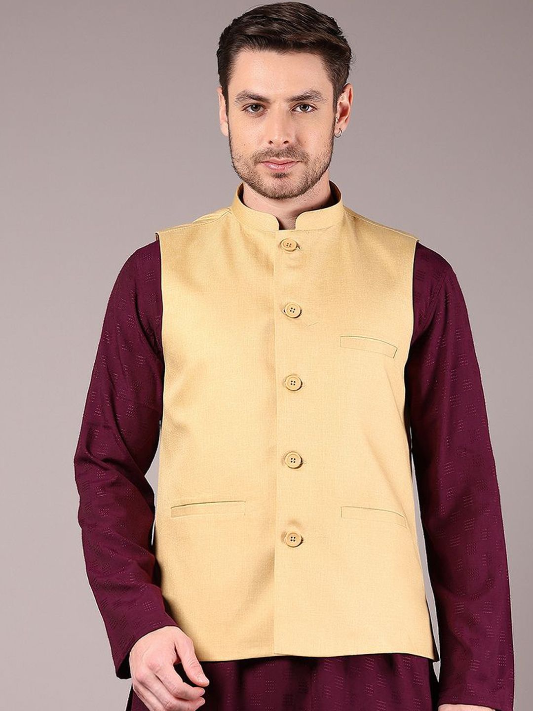 V-Mart Woven Nehru Jackets-picture-25